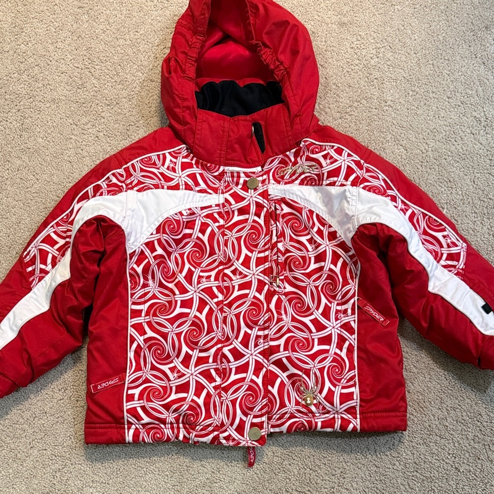 Spyder Red and White Kids Jacket